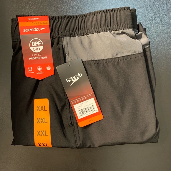 New Mens Speedo Swim Shorts Trunks Black Gray - Picture 6 of 12